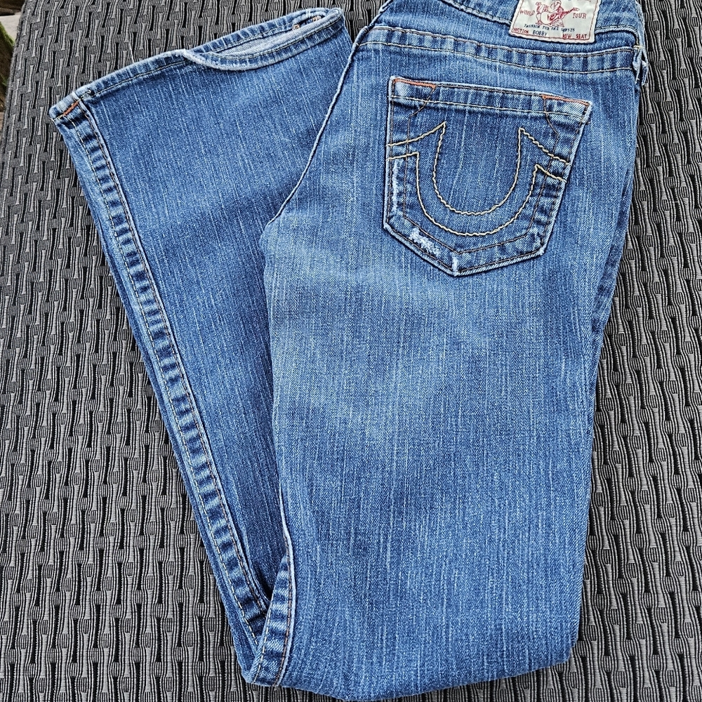 True Religion Blue Flare & Wide Leg Jeans